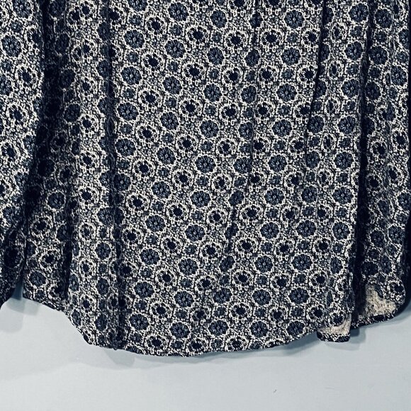 Beaded Embellished Blouse Top‎ Womens 3X Rayon Boho Flowy Floral Long V-Neck - Picture 7 of 11